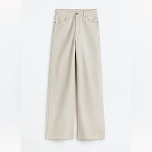 💗2/30$💗 H&M Wide Leg High Waisted Jeans Cream Colour Size 4